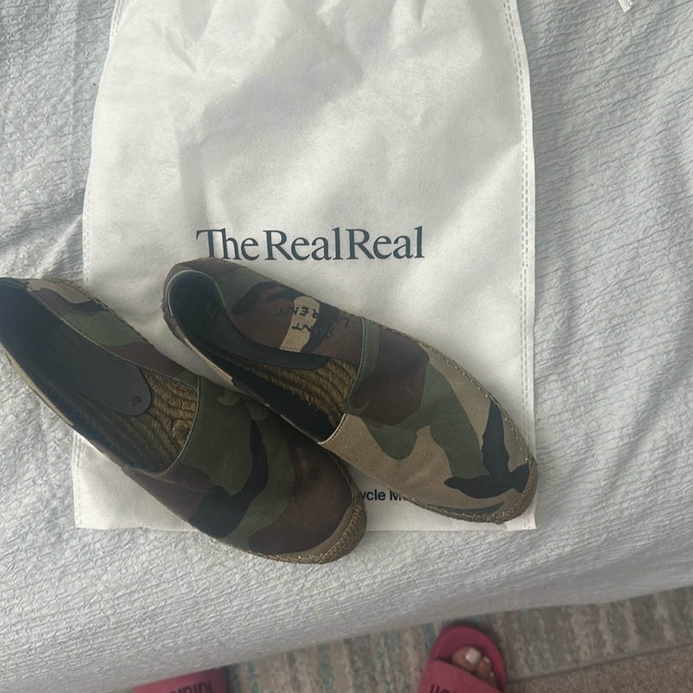 Saint Laurent Green and Brown Espadrilles - Picture 4 of 4